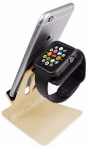 Stojak Orzly Duostand - Apple Watch 38mm / 42mm - Gold
