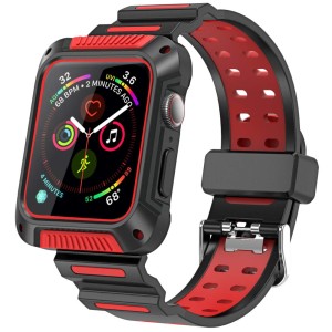 Pasek Exoguard Rugged - Apple Watch 4 44mm - Black/Red