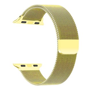 Pasek / Bransoleta Exoguard Milaneseband - Apple Watch 42 / 44 / 45 - Gold