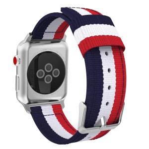 Pasek Exoguard Stripes - Apple Watch 38 / 40 / 41 - Blue/White/Red