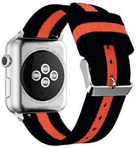 Pasek Exoguard Stripes - Apple Watch 42 / 44 / 45 - Black/Orange
