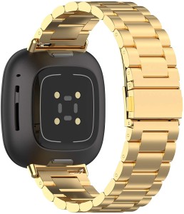 Pasek / Bransoleta Exoguard Steel - Fitbit Sense / Versa 3 - Gold