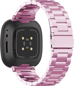Pasek / Bransoleta Exoguard Steel - Fitbit Sense / Versa 3 - Pink