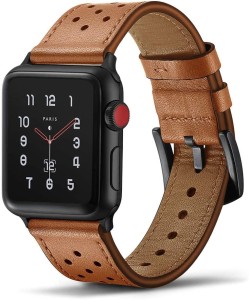 Pasek Exoguard Leather Dot - Apple Watch 38 / 40 / 41 - Brown