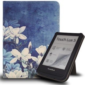 Etui Exoguard Stand - Pocketbook Color / Touch Hd 3 / Lux 4 / Lux 5 - Blue Flowers