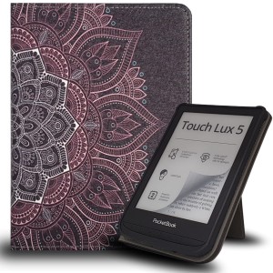Etui Exoguard Stand - Pocketbook Color / Touch Hd 3 / Lux 4 / Lux 5 - Mandala Brown