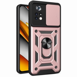 Etui Exoguard Camshield - Xiaomi Poco X4 Pro 5g - Rose Gold