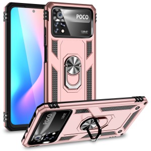 Etui Exoguard Armor Ring - Xiaomi Poco X4 Pro 5g - Rose Gold