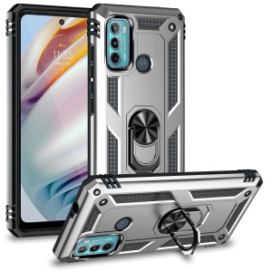 Etui Exoguard Armor Ring - Motorola Moto G60 - Silver
