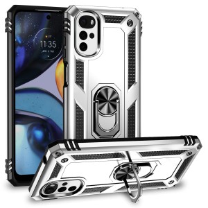 Etui Exoguard Armor Ring - Motorola Moto G22 - Silver