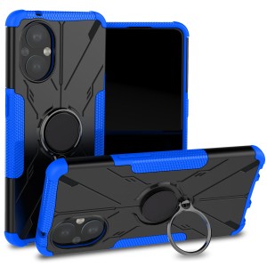 Etui Exoguard Mech Ring - Oppo Reno 7 Lite - Black / Blue