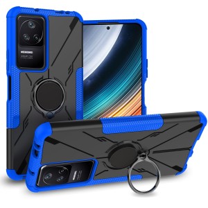 Etui Exoguard Mech Ring - Xiaomi Poco F4 - Black / Blue
