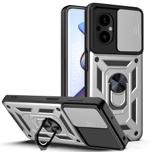 Etui Exoguard Camshield - Xiaomi Poco M5 - Silver