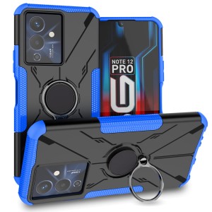 Etui Exoguard Mech Ring - Infinix Note 12 Pro 5g - Black/Blue