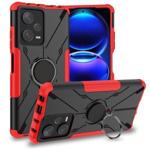 Etui Exoguard Mech Ring - Xiaomi Redmi Note 12 Pro Plus - Black/Red