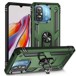 Etui Exoguard Armor Ring - Xiaomi Redmi 12c - Dark Green