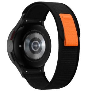 Pasek Exoguard Nylon Loop - Galaxy Watch 4 / 5 / 6 - Black / Orange
