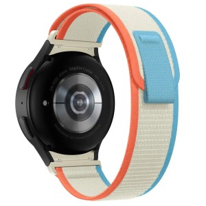 Pasek Exoguard Nylon Loop - Galaxy Watch 4 / 5 / 6 - White / Orange / Blue