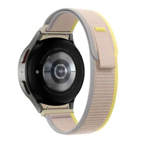 Pasek Exoguard Nylon Loop - Galaxy Watch 4 / 5 / 6 - Yellow / Grey