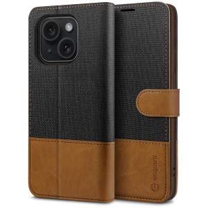 Exoguard Wallet - Apple Iphone 15 Plus - Black / Brown