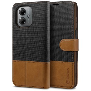 Exoguard Wallet - Motorola Moto G14  - Black / Brown
