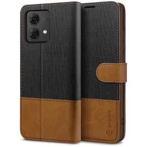 Exoguard Wallet - Motorola Moto G84 5g - Black / Brown