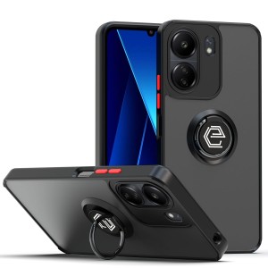 Etui Exoguard O-Ring - Poco C65 / Redmi 13c - Black / Red