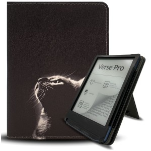 Etui Exoguard Stand - Pocketbook Verse / Verse Pro / Verse Pro Color / Verse Lite / Gobook 2.0 / Gobook 3.0 / Gobook 2.0 - Black Cat