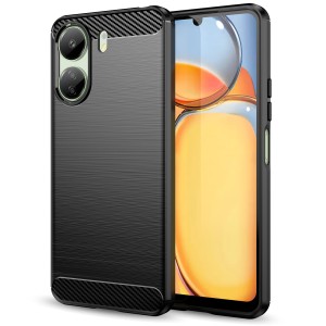 Etui Exoguard Carbon - Poco C65 - Black