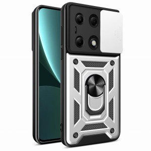Etui Exoguard Camshield - Xiaomi Redmi Note 13 Pro (4g) / Poco M6 Pro (4g) - Silver