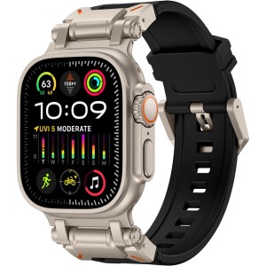 Pasek Exoguard - Apple Watch 42 / 44 / 45 / 49 - Black / Titaniun