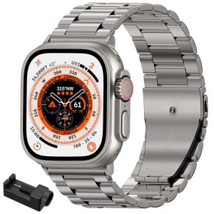 Pasek / Bransoleta Exoguard Steel - Apple Watch 42 / 44 / 45 / 49 - Titanium