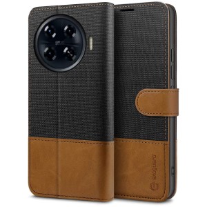Exoguard Wallet - Tecno Spark 20 Pro+ Plus - Black / Brown