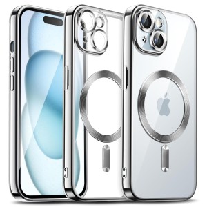 Etui Exoguard Electroplated - Apple Iphone 15 - Silver