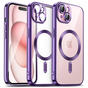 Etui Exoguard Electroplated - Apple Iphone 15 - Purple