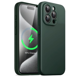 Etui Exoguard Plain - Apple Iphone 15 Pro - Dark Green