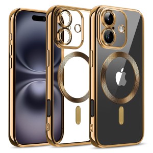 Etui Exoguard Electroplated - Apple Iphone 16 - Gold