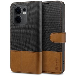 Exoguard Wallet - Oppo Reno 13 F / 13 Fs - Black / Brown