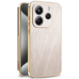 Etui Exoguard Brushed Glamour - Xiaomi Redmi Note 14 (4g) 24117rn76e - Gold