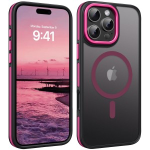 Etui Exoguard Matte 2.0 - Apple Iphone 16 Pro Max - Black / Hot Pink