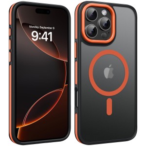 Etui Exoguard Matte 2.0 - Apple Iphone 16 Pro - Black / Orange