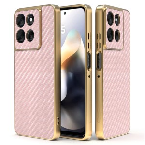 Etui Exoguard Goldline Carbon - Motorola Moto G56 - Rose