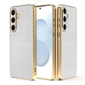 Etui Exoguard Goldline Carbon - Samsung Galaxy S25 Plus - White