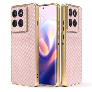 Etui Exoguard Goldline Carbon - Motorola Edge 60 / Edge 60 Fusion - Rose