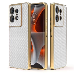 Etui Exoguard Goldline Carbon - Motorola Edge 50 Pro - White