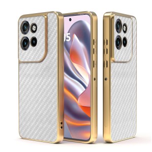 Etui Exoguard Goldline Carbon - Motorola Edge 50 Neo - White