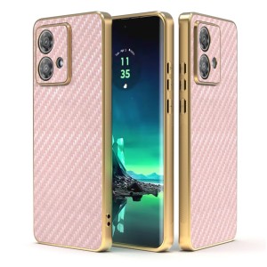 Etui Exoguard Goldline Carbon - Motorola Edge 40 Neo - Rose
