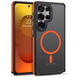 Etui Exoguard Matte 2.0 - Samsung Galaxy S25 Ultra - Black / Orange