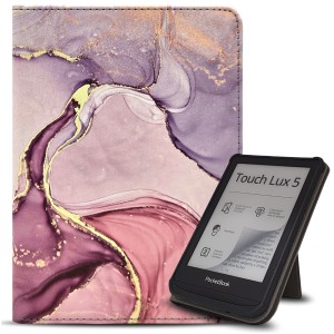 Etui Exoguard Stand - Pocketbook Color / Touch Hd 3 / Lux 4 / Lux 5 - Marble Rose