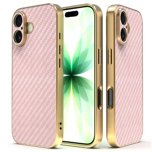 Etui Exoguard Goldline Carbon - Apple Iphone 17 - Rose